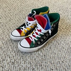 Brand new never worn Chuck Taylor Double Up high tops.   Mens 5 womens 7